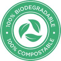 100% Biodegradable and 100% compostable