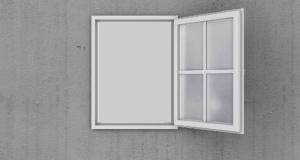 an open window with low carbon adhesives for construction